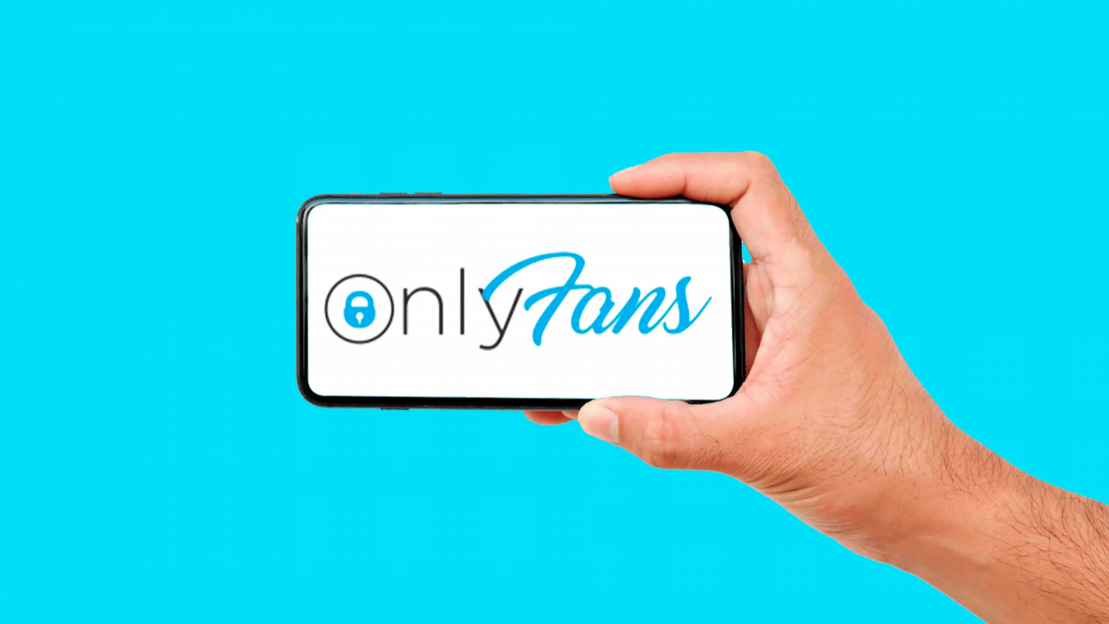 Onlyfans. Persona con celular en la mano. 