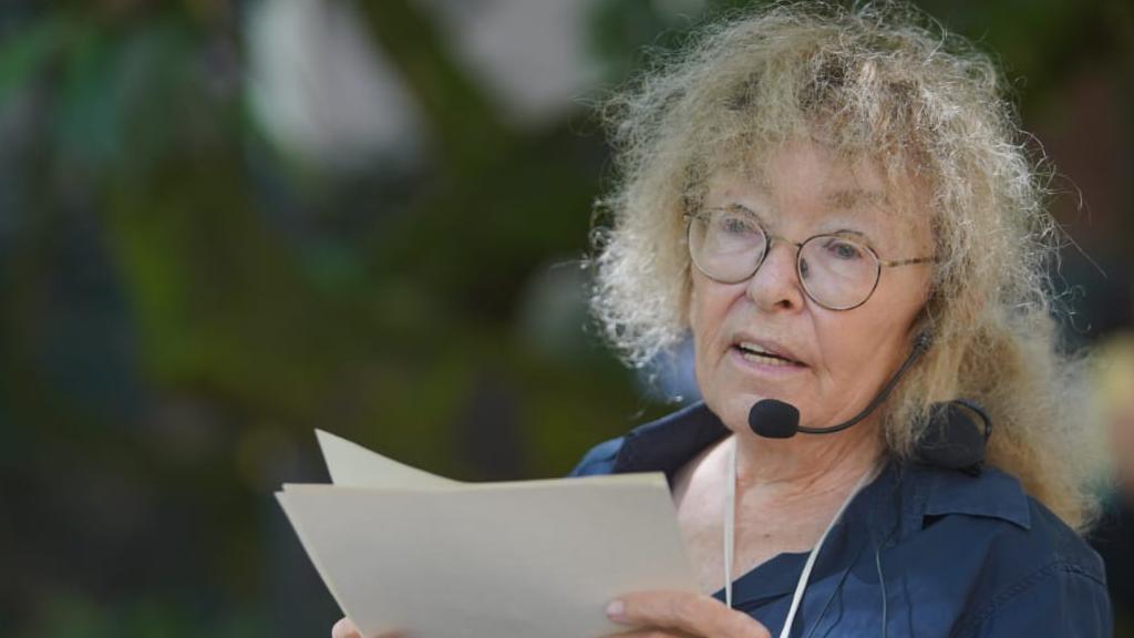 Claudine Haroche en una de las charlas del Hay Festival