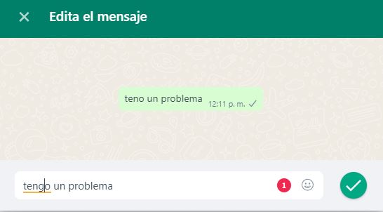 Captura de edición de mensajes en WhatsApp Web