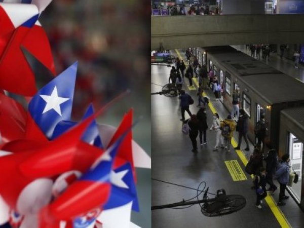 Horario Metro. Santiago. Fiestas Patrias.