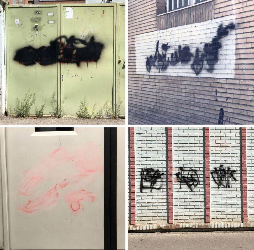 Ejemplos de graffitis contra el régimen en Teherán