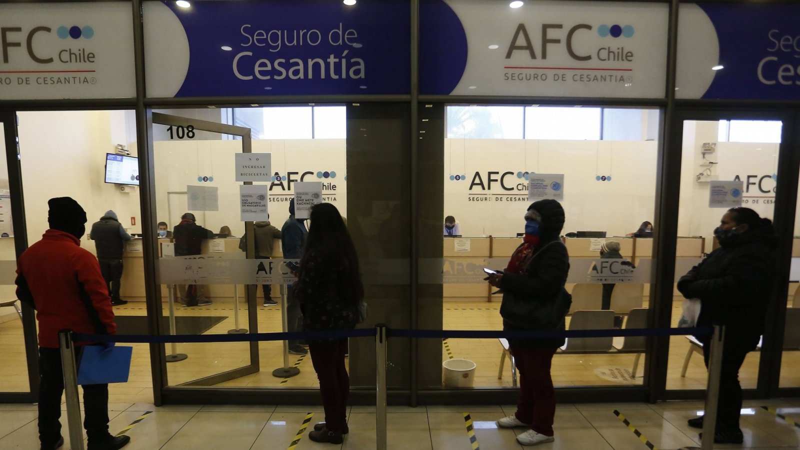 Sucursal AFC Chile para cobrar Seguro de Cesantía.