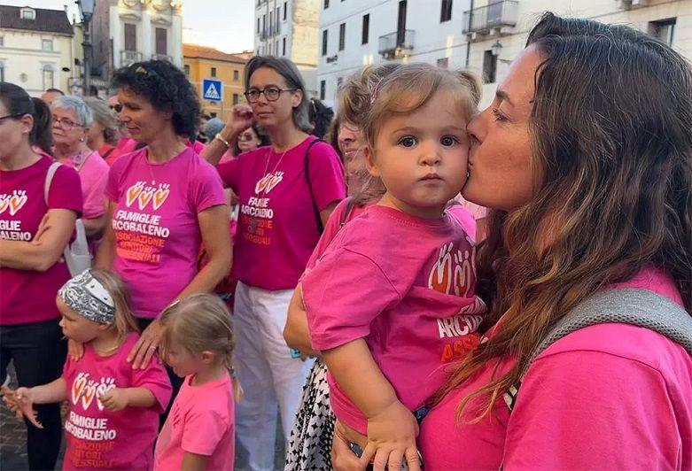 Mujeres protestan en Vicenza