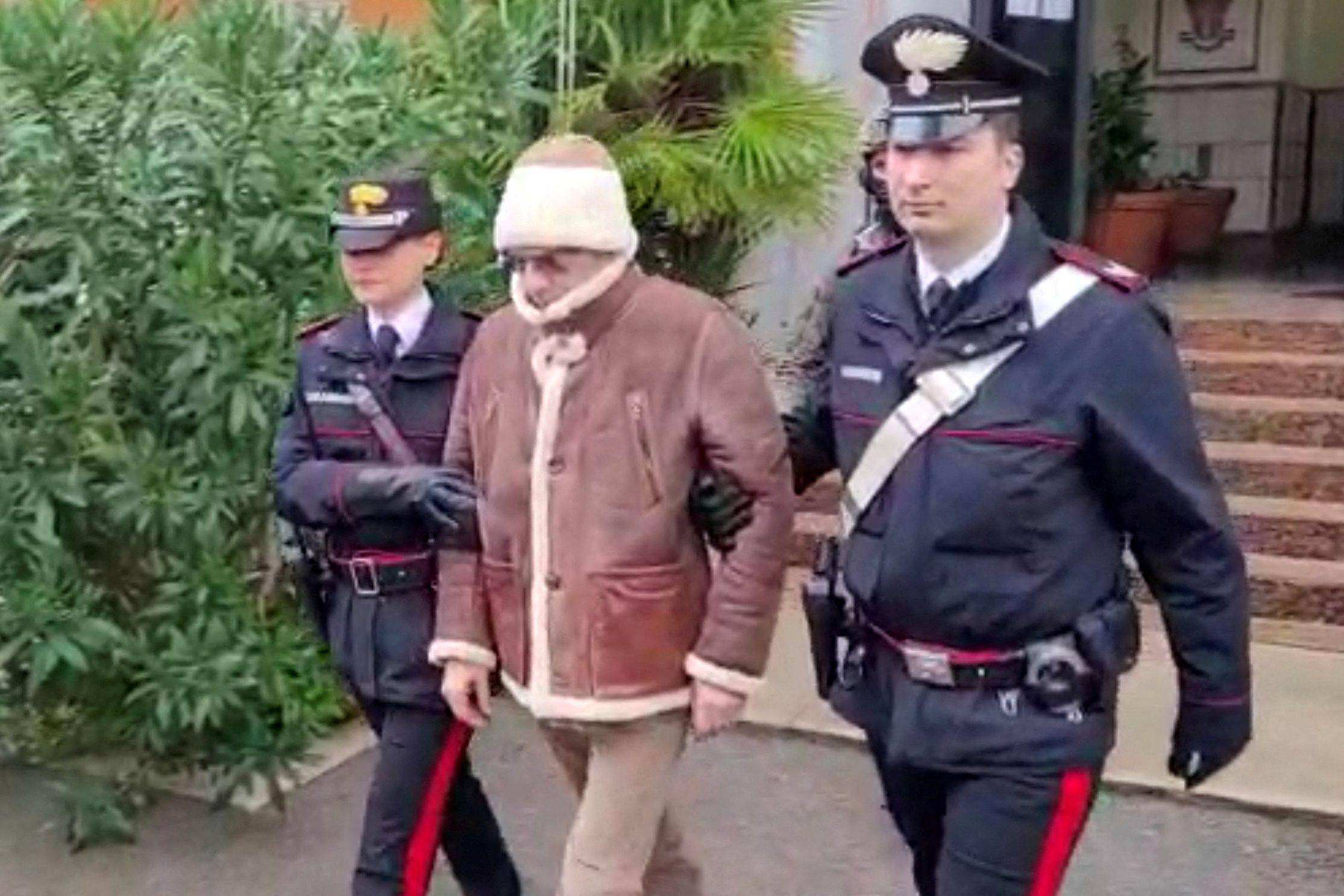 Messina Denaro al momento de su arresto.