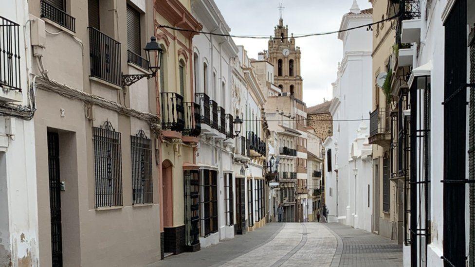 Una calle en Almendralejo