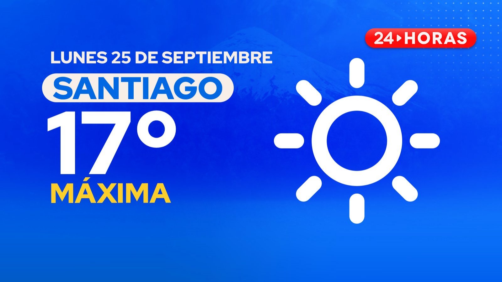El tiempo en Santiago: lunes 25 de septiembre 2023