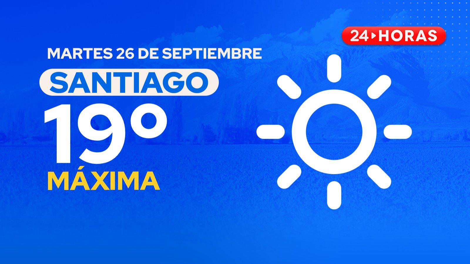 El tiempo en Santiago: martes 26 de septiembre 2023