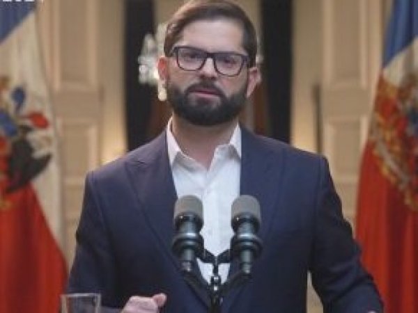 Presidente Gabriel Boric en cadena nacional por Ley de Presupuesto 2024