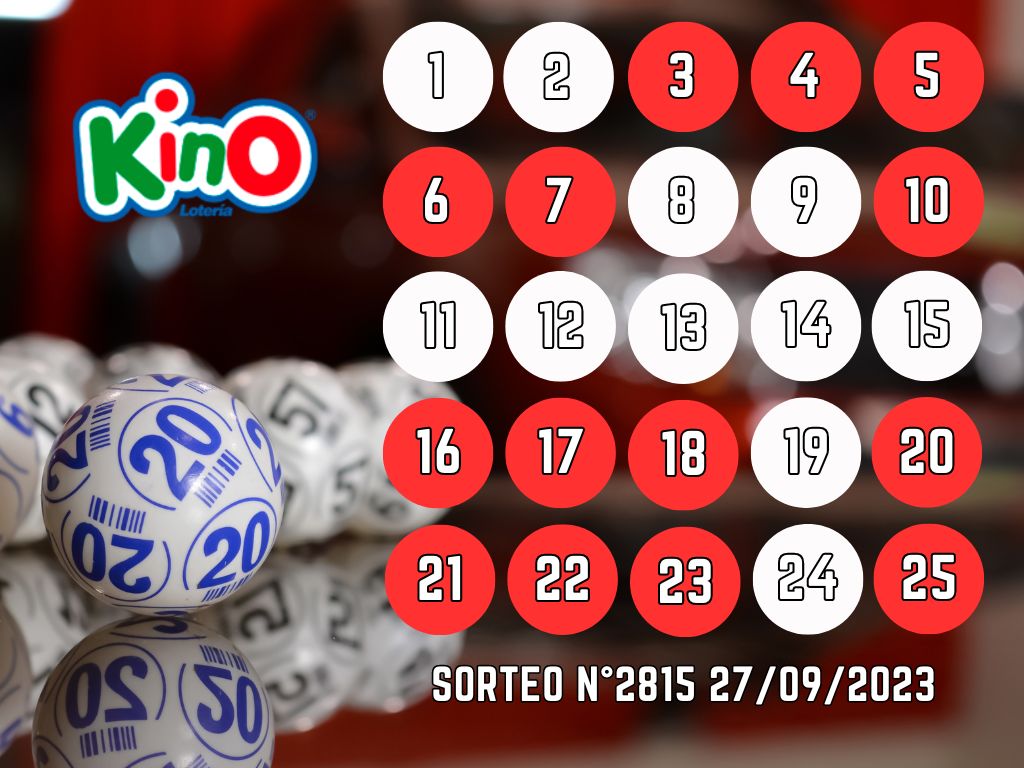 Resultados kino sorteo miércoles 27 de septiembre.