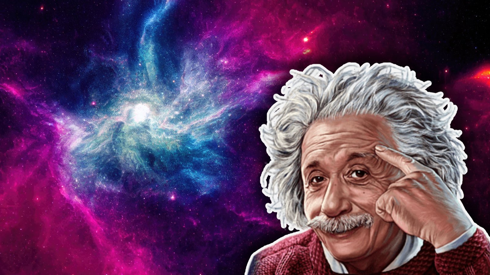 Albert Einstein in space. Antimatter study.