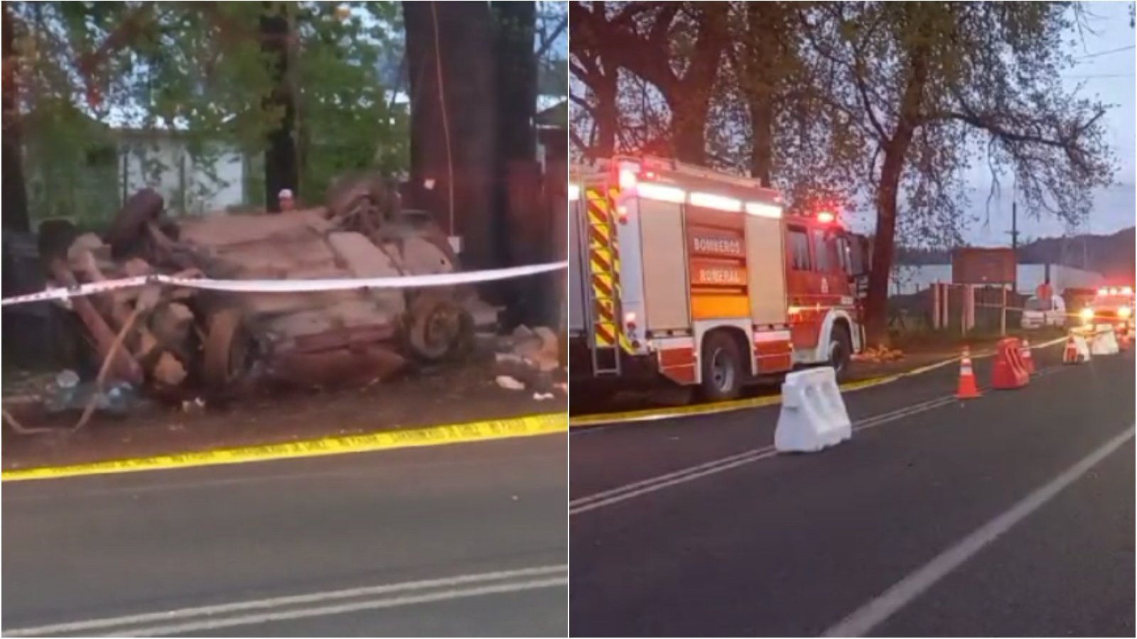 CUatro muertos dejó grave choque de auto en Romeral