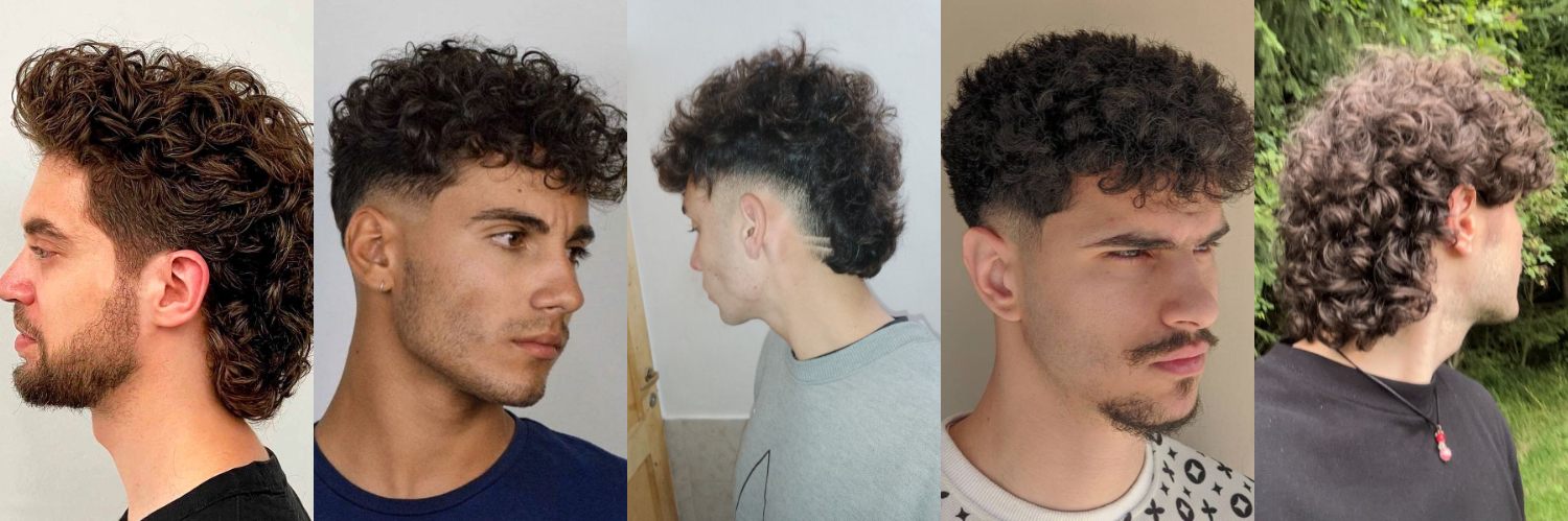 Corte de pelo hombre mullet con rizos