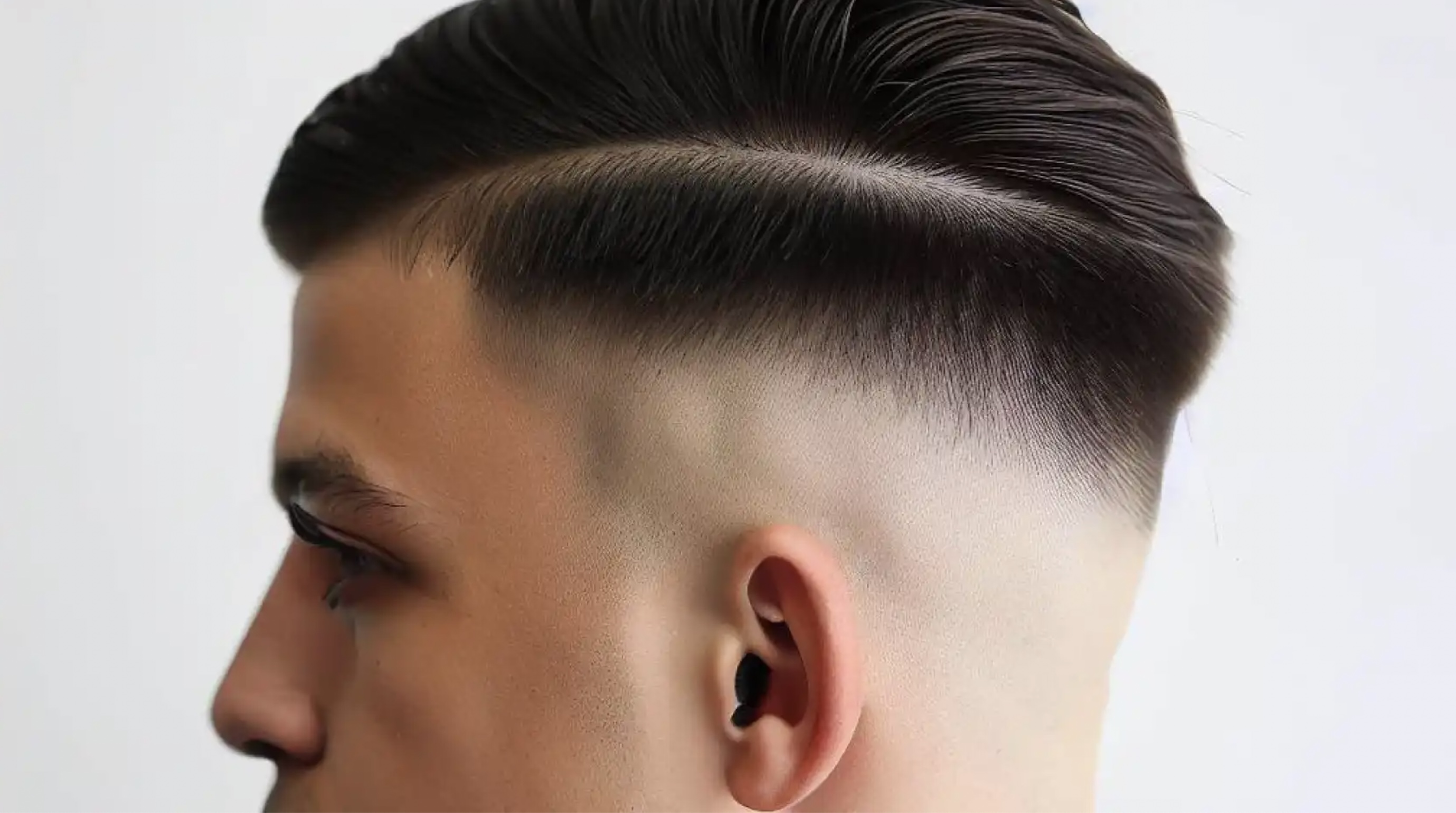 Corte de pelo taper con raya al lado en Cristiano Ronaldo