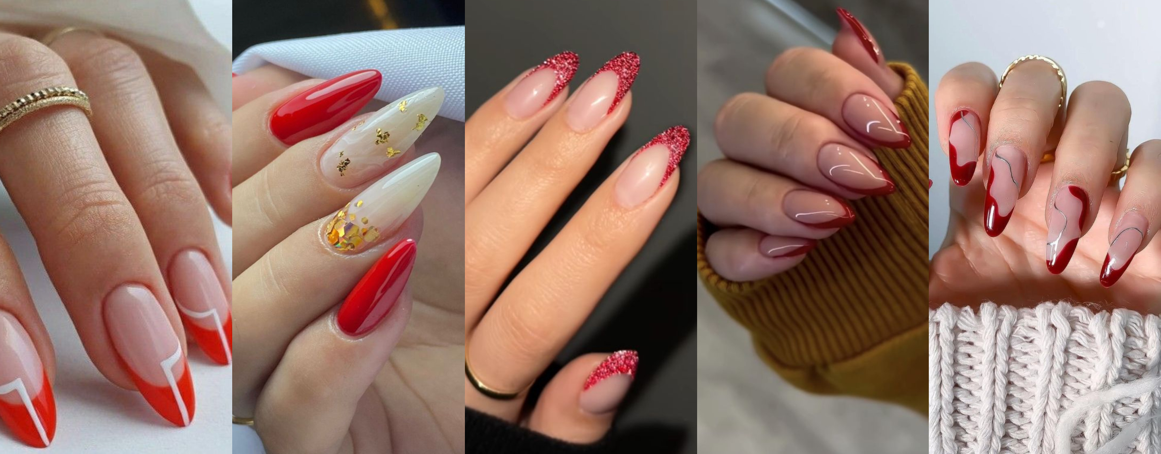 Diseños de uñas acrílicas rojas
