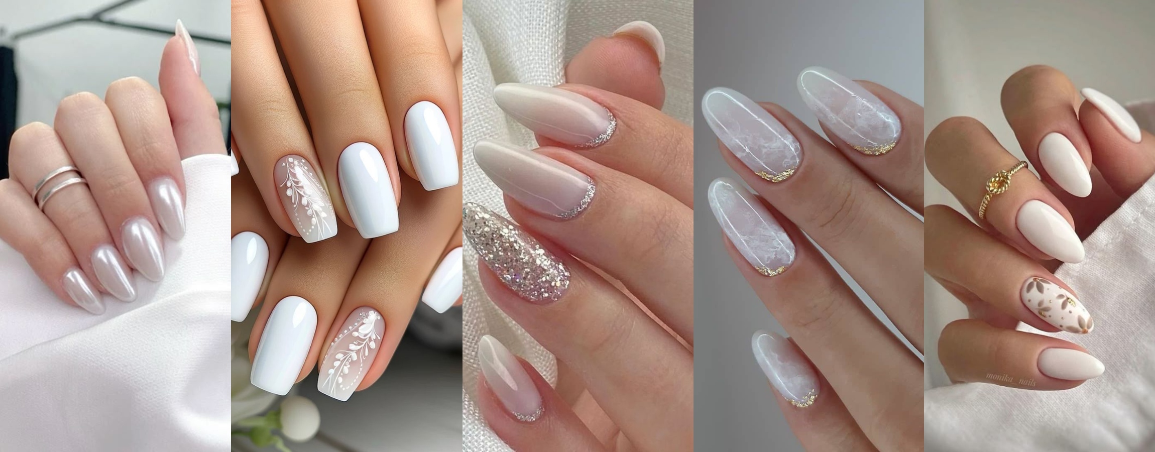 Diseños de uñas blancas