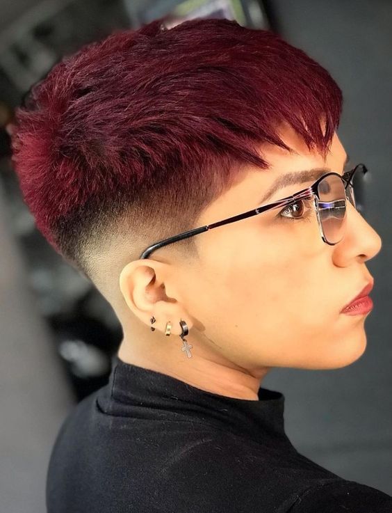 Taper fade rojo