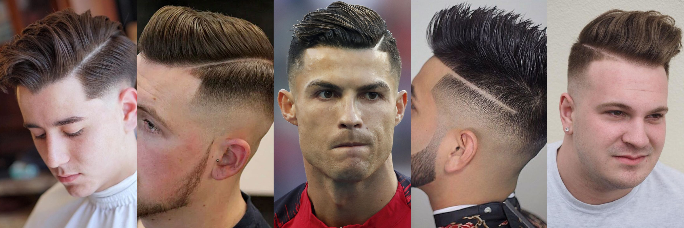 Corte de pelo taper con rayas
