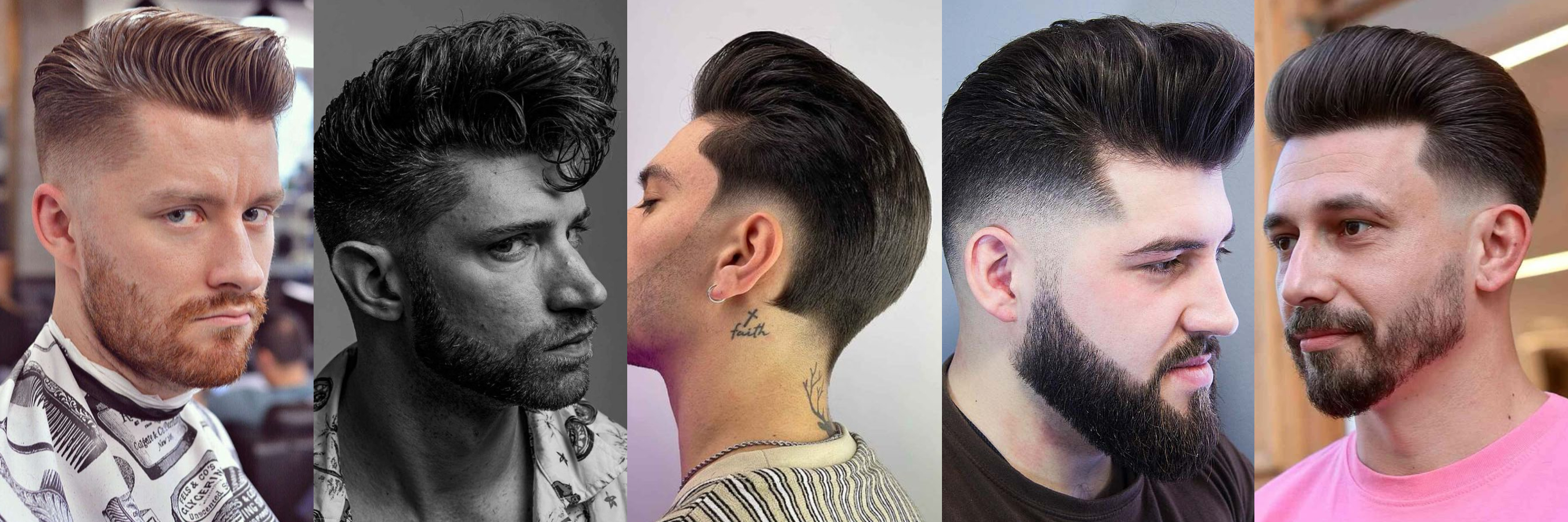 Taper fade y pompadour