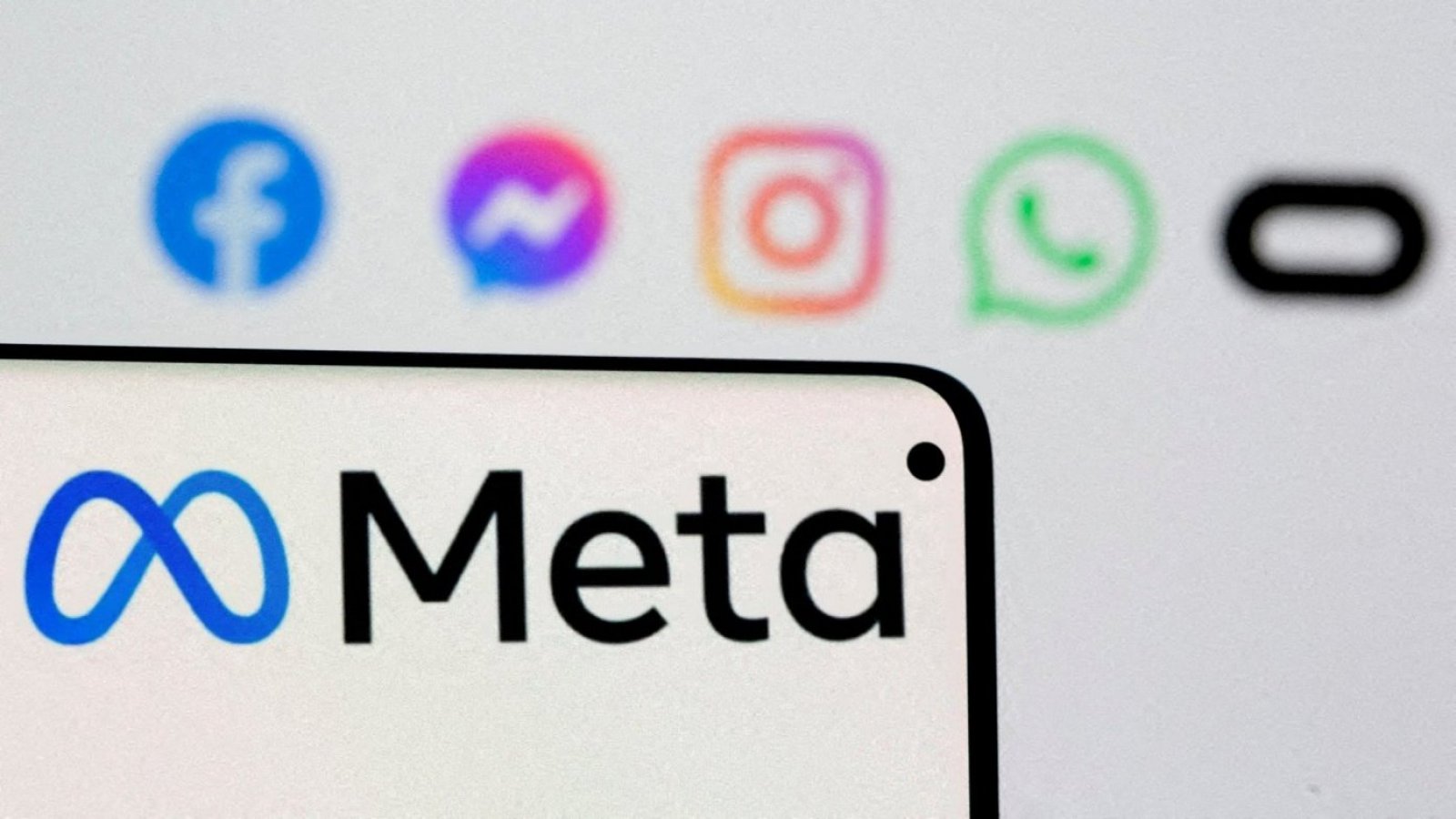 Logo de Meta y otras redes sociales como Instagram y Facebook.