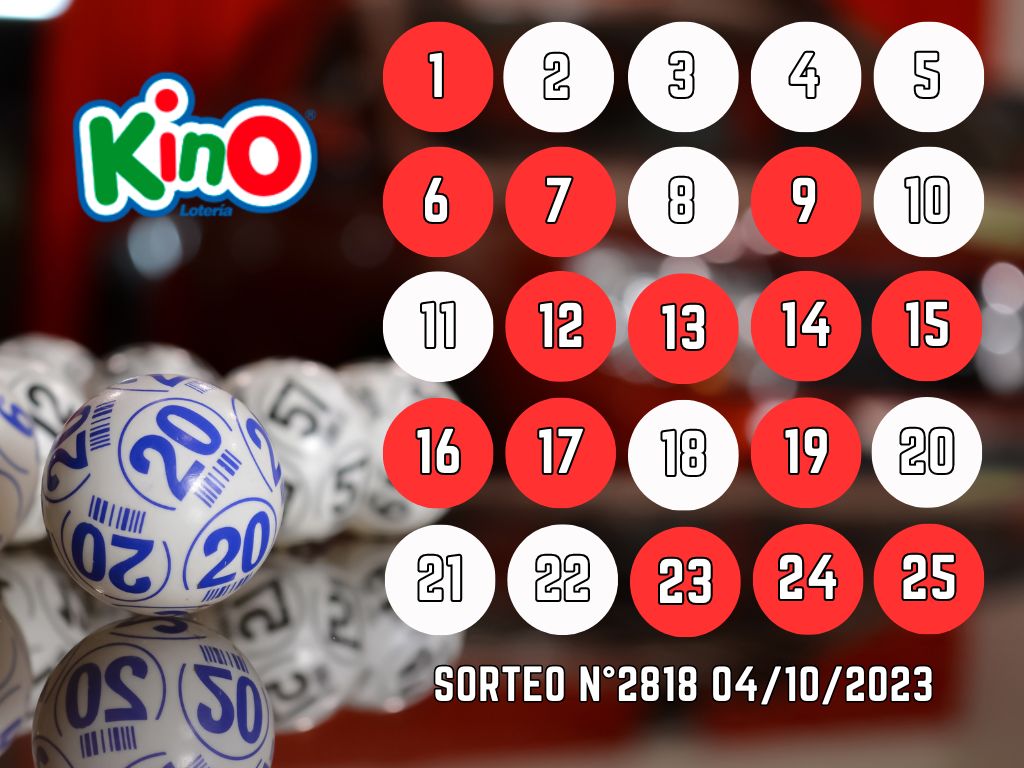 Resultados sorteo Kino miércoles 4 de octubre.