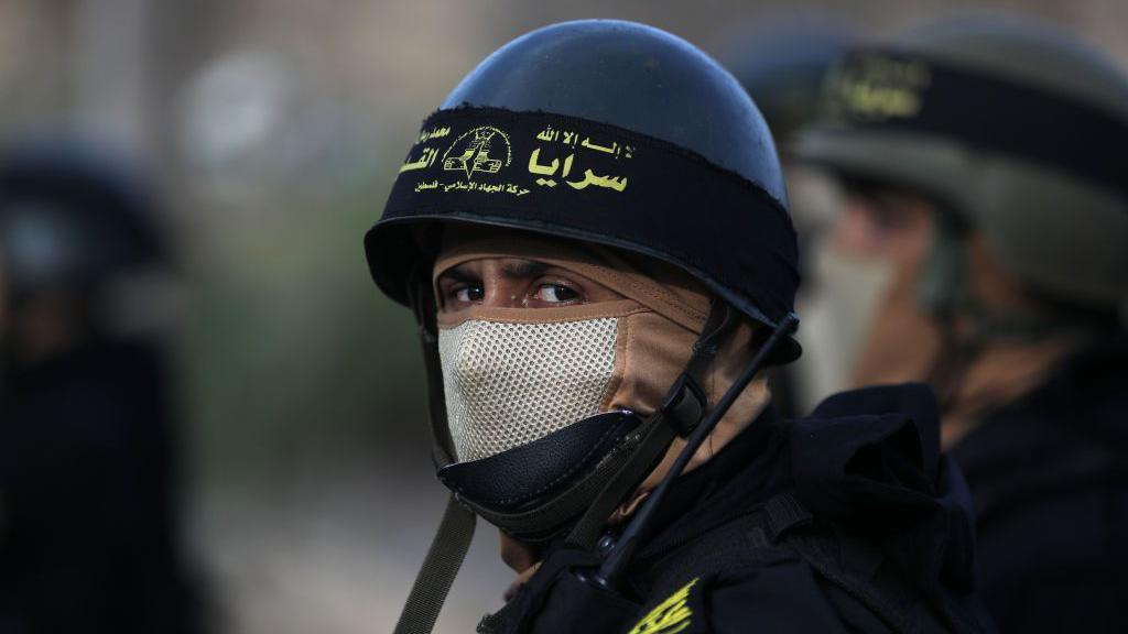 Militante palestino en una marcha contra Israel en Gaza el pasado 4 de octubre. 