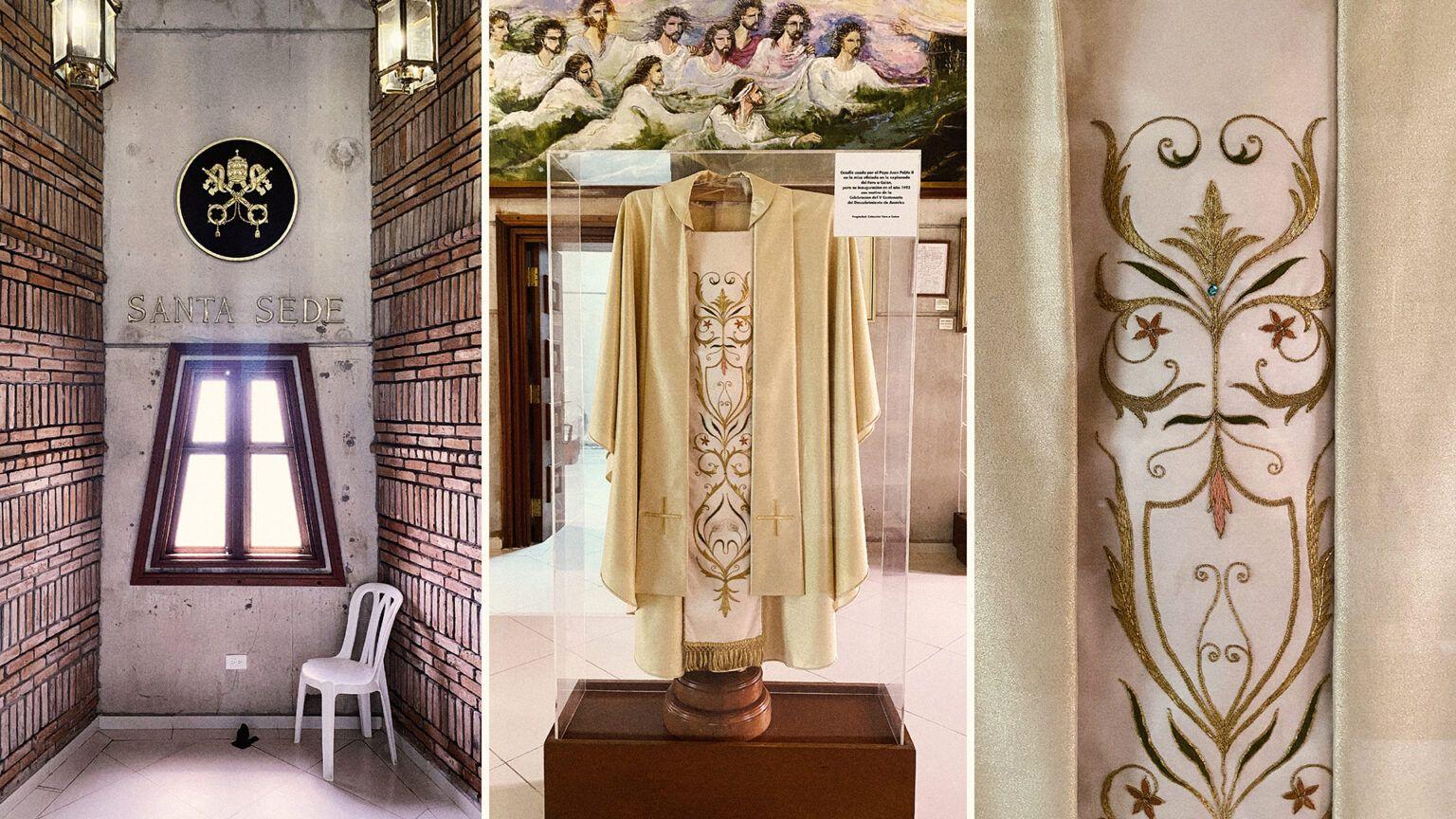 Ornamentos usados por el Papa Juan Pablo II en su visita a Santo Domingo