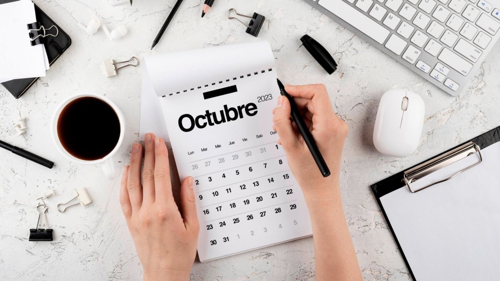 Calendario de octubre. Feriados Chile 2023. Feriados de octubre.