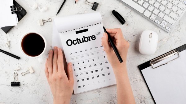 Calendario de octubre. Feriados Chile 2023. Feriados de octubre.