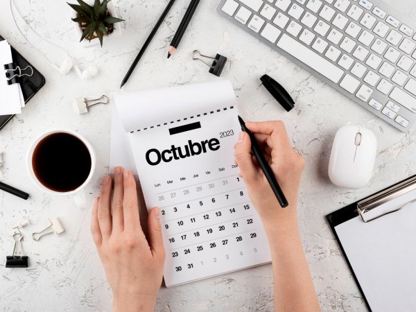 Calendario de octubre. Feriados Chile 2023. Feriados de octubre.