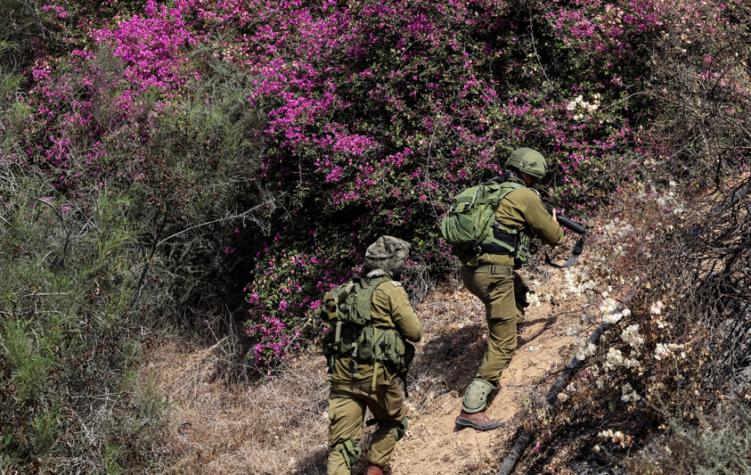 Soldados de Israel avanzando en el conflicto
