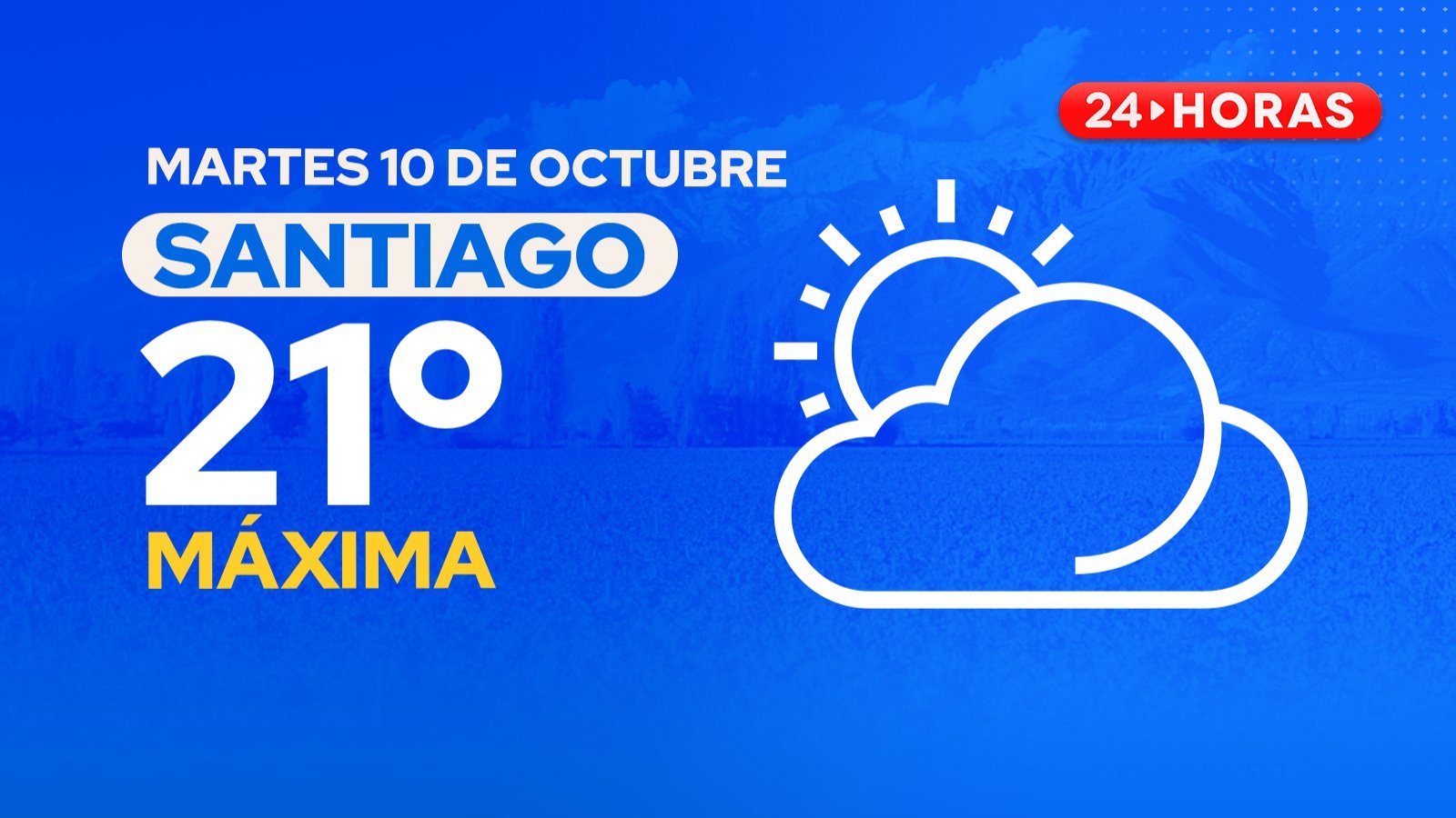El tiempo en Santiago: martes 10 de octubre 2023