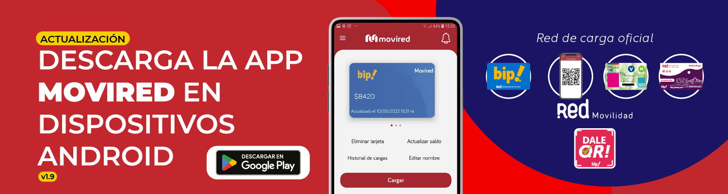 Tarjeta Bip! consulta tu saldo en app de Movired