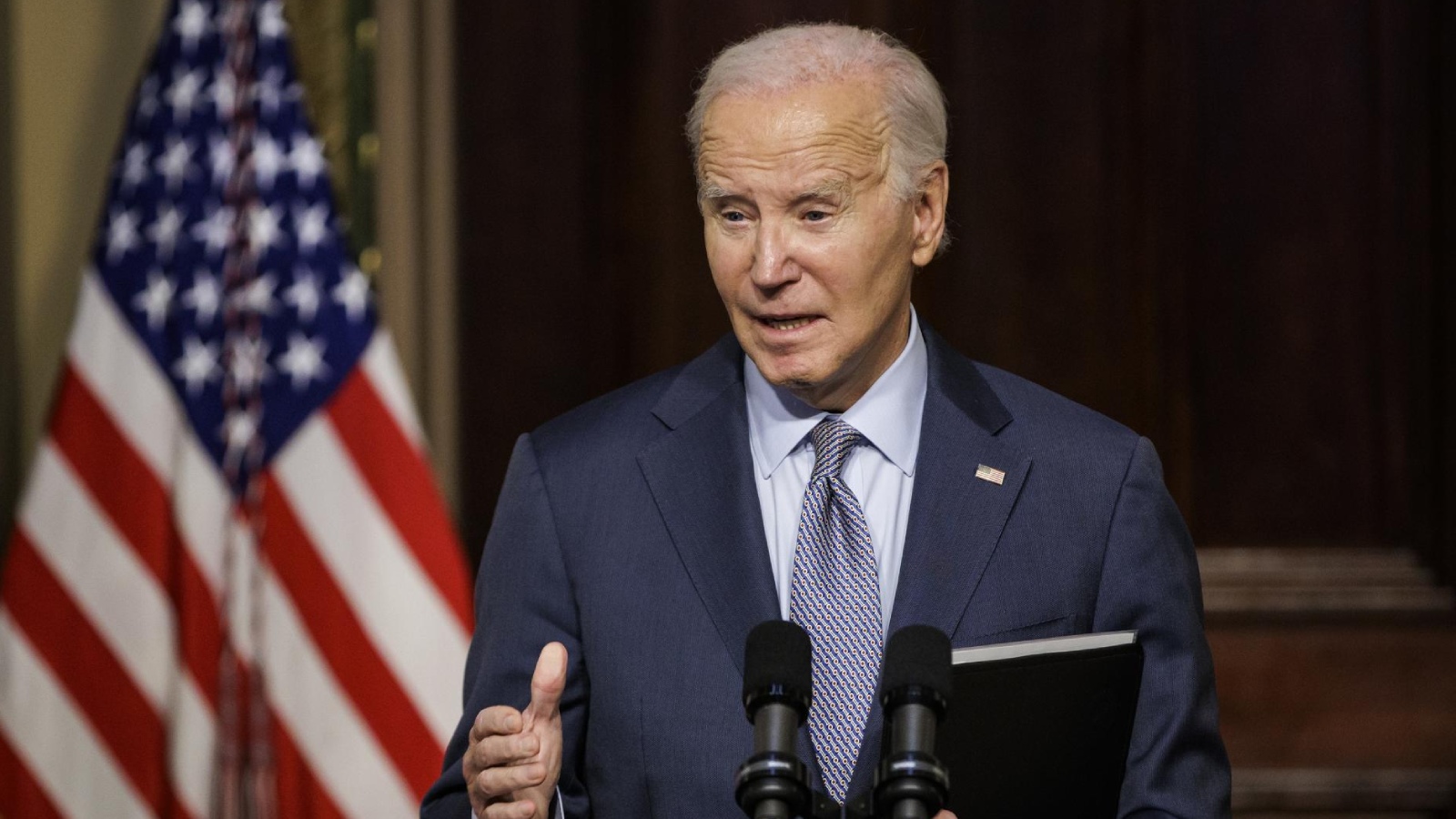 Joe Biden durante conferencia de prensa