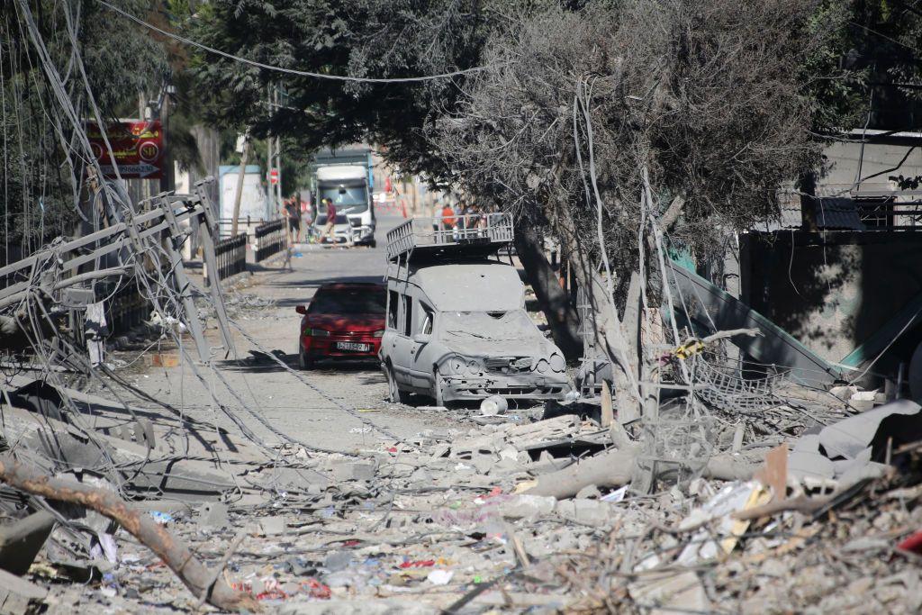 Calles de Gaza destruidas