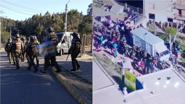 Masivo desalojo de condominio social en Talcahuano