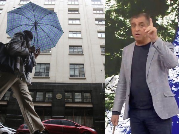 Lluvia en Santiago e Iván Torres.