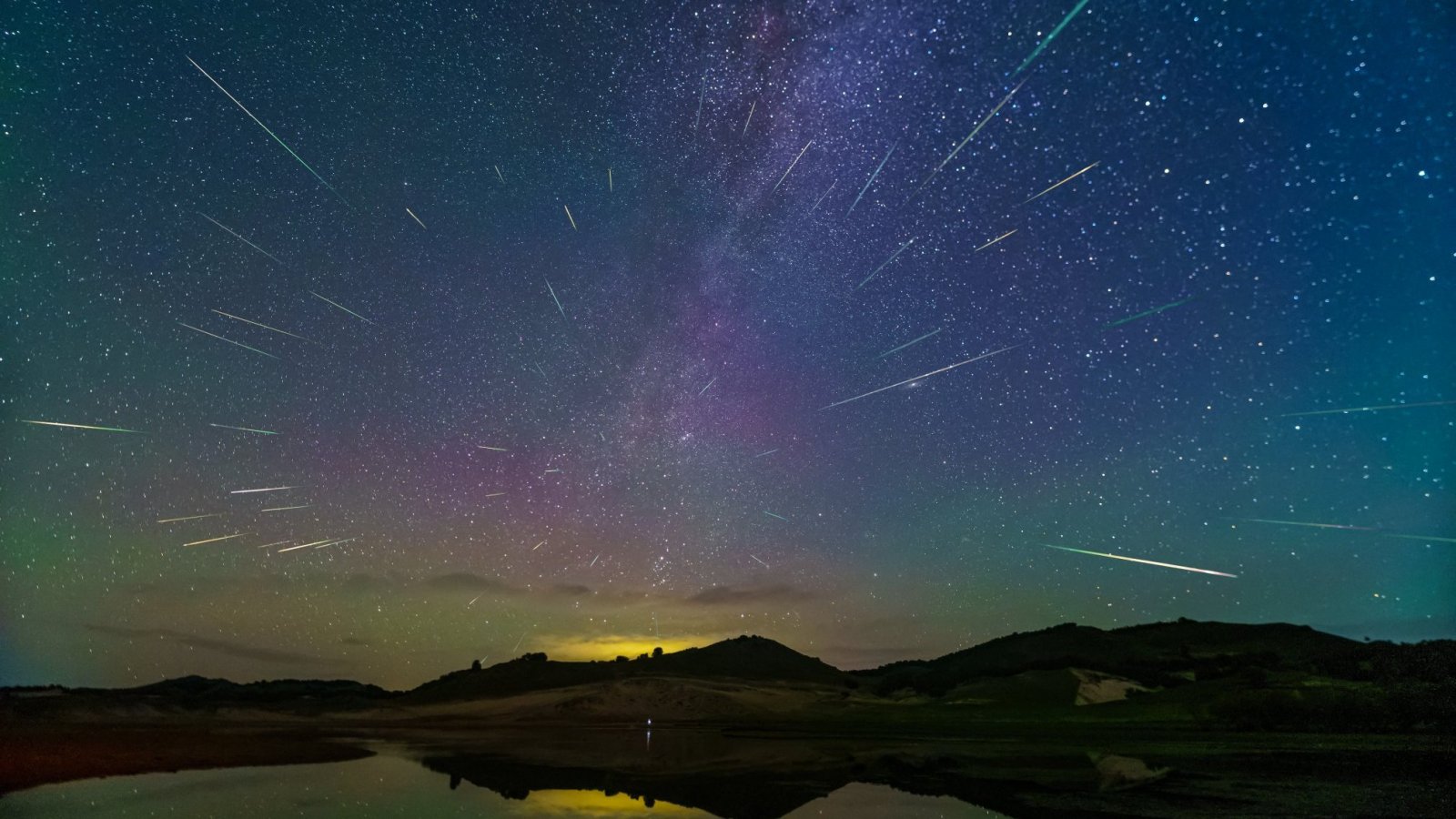 Lluvia de estrellas de Perseidas.