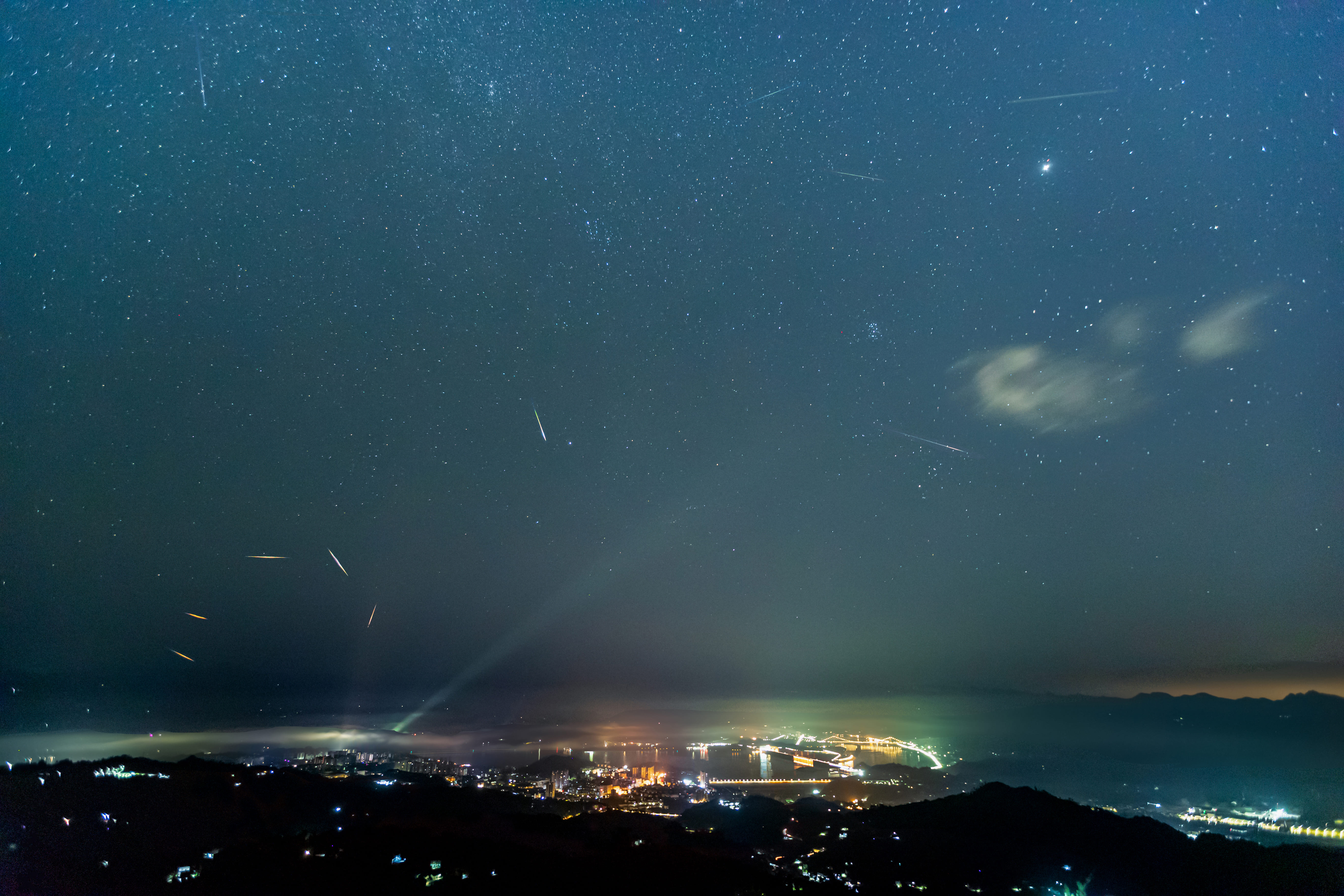 Lluvia de estrellas de Perseidas.