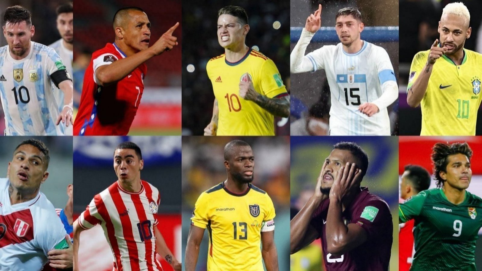 Capitanes de las selecciones sudamericanas