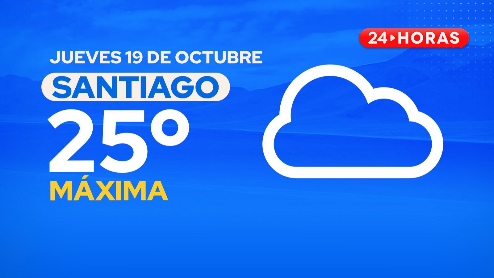 El tiempo en Santiago: jueves 19 de octubre 2023