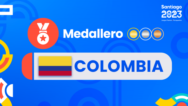 Medallas y medallero Colombia juegos panamericanos Santiago 2023.