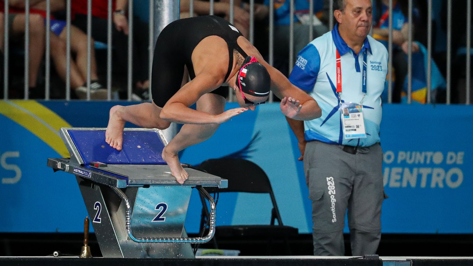 Kristel Köbrich en la final de los 800 metros estilo libre en los Juegos Panamericanos Santiago 2023