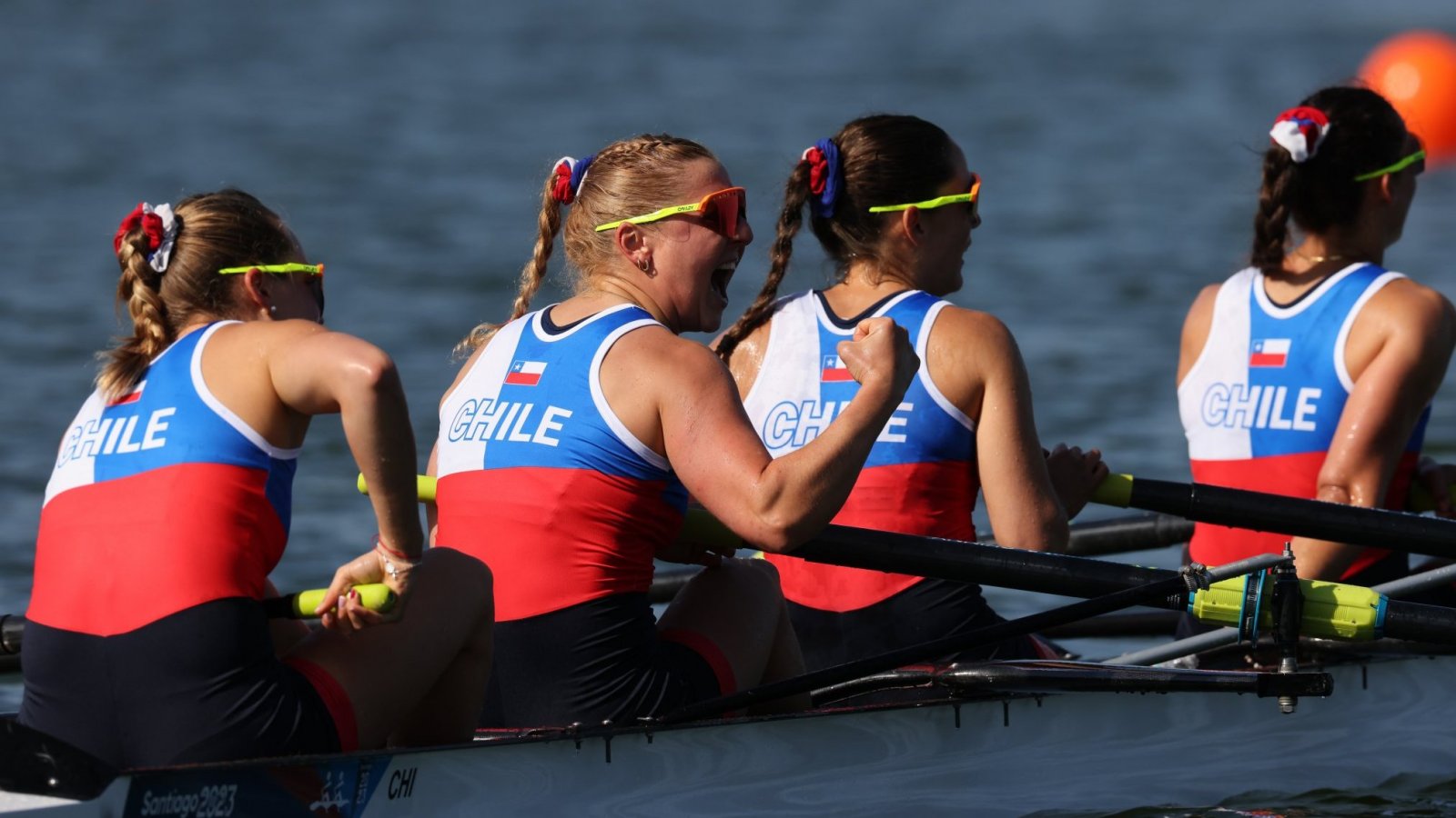 Team Chile de remo tras ganar tres oros en Santiago 2023