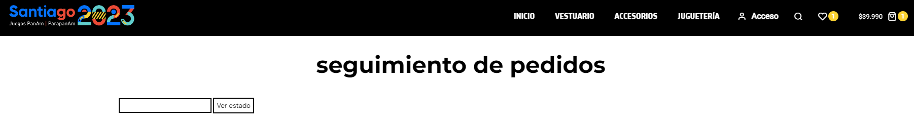 Seguimiento envío de Santiago 2023