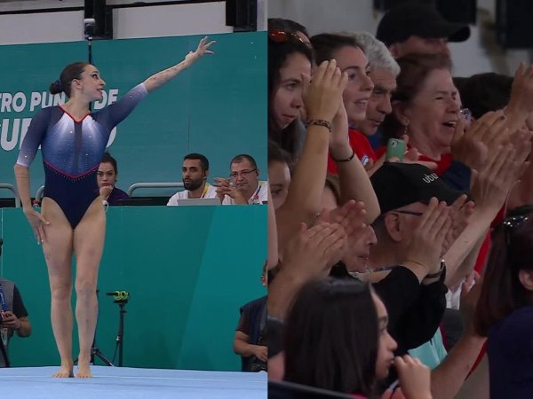 Bárbara Achondo siendo ovacionada en los Juegos Panamericanos