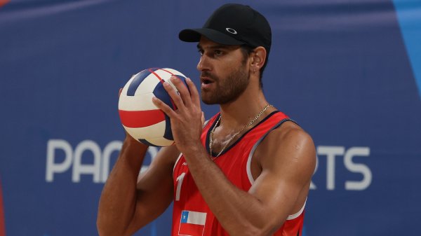 Primos Grimalt jugando vóleibol playa en los Juegos Panamericanos Santiago 2023