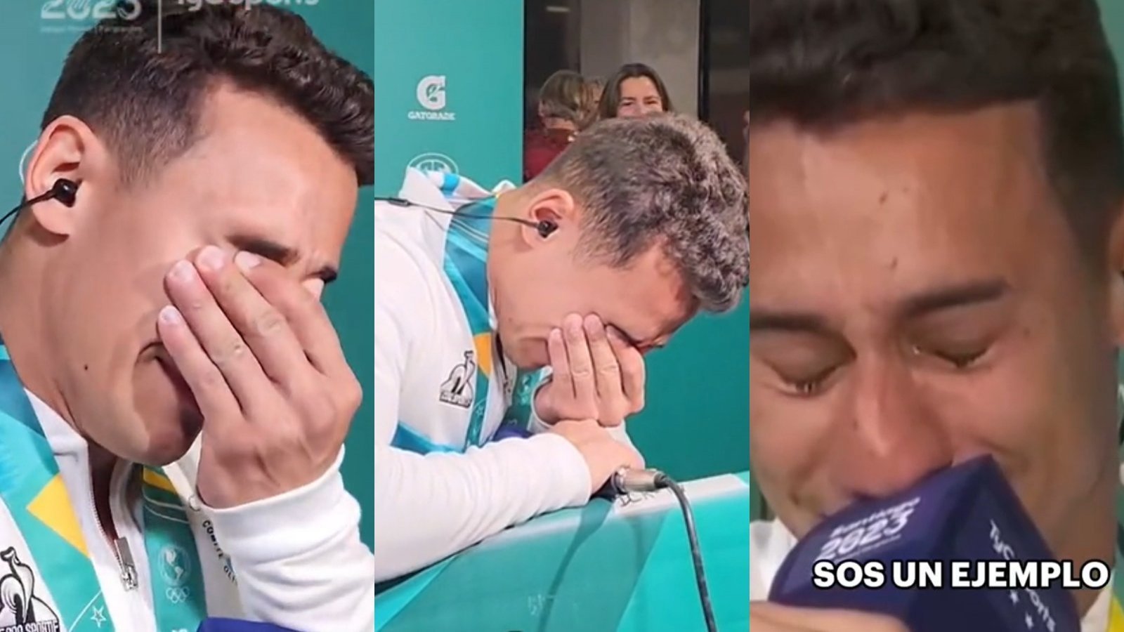 Daniel Villafañé emocionado en PAnamericanos