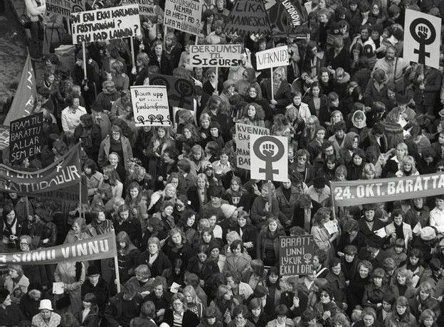 Manifestación en Islandia