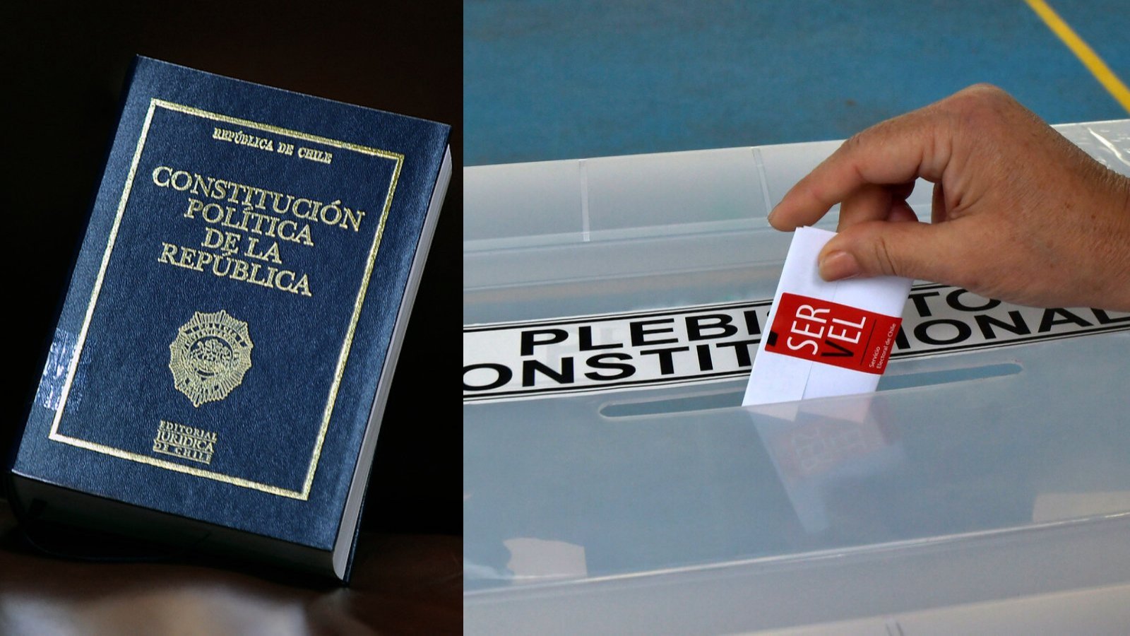 Constitución de Chile. Urna electoral Servel. Fechas proceso constituyente.