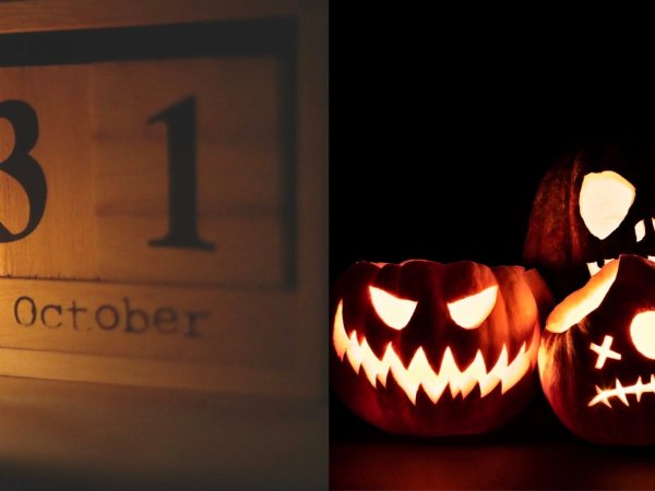 Calendario 31 de octubre. Calabazas de Halloween.